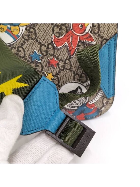 Gucci Backpack Sac Children\'s GG Supreme Gray Blue main image 8